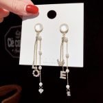 Love Earring With Pearl Ball