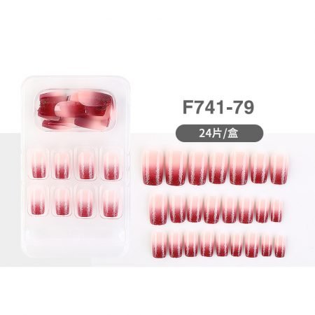 Press on Gel Glue False Nail 24 Pcs Box