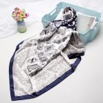 Cashewe Print Soft Silk Square Scarf