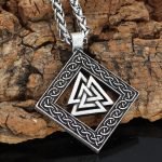 Square Viking odin necklace