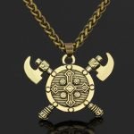 Vikings double Axe Pendant Neclace