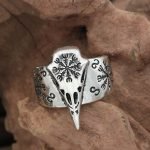 Crow Skull Viking ring