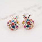 Red Apple apple stud earring