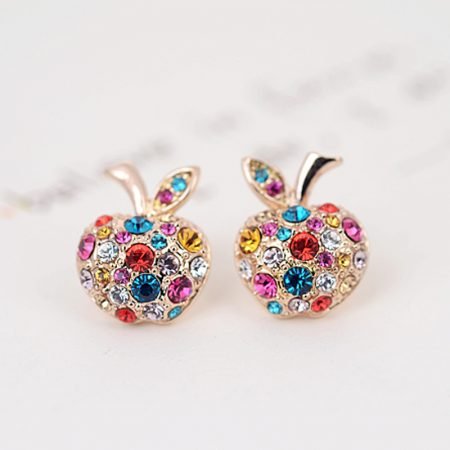 Red Apple apple stud earring
