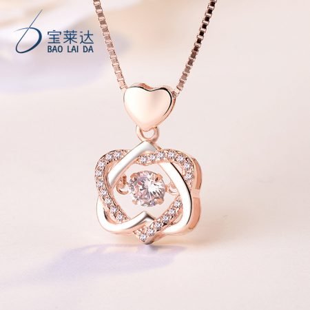 S925 Dual heart pendant necklace