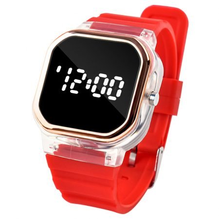 Silicon belt squre LED watch for children