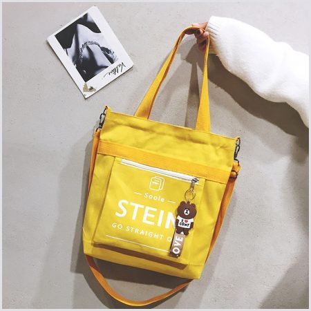 Fashion Quote shoulder canvas bag unisex