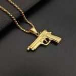 Men necklace with ornamenal M11 Pendant
