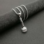 Men Necklace with Microphone Pendant