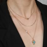 Multilayer turquoise pendant necklace
