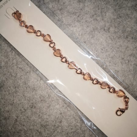 Viennois hollow and opal heart bracelet