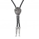 Mythology bolo tie with leather rope