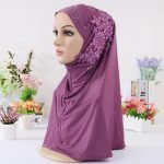 Foral lace ready to wear muslim hijab /scarfs