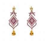 Rhinestone Rhombus Earring