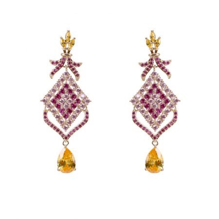 Rhinestone Rhombus Earring