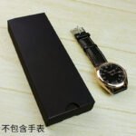 Slim black watch box with foam housing