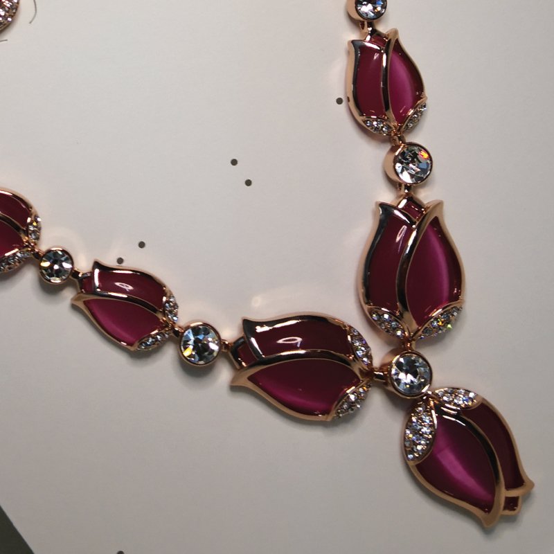 Opal tulip jewelry set