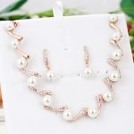 Viennois fixed pearl on rhinestone jewelry set