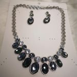 Vinnois silvercolor multi stone jewlry set