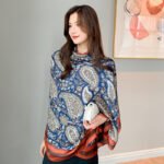 Silky cashew print full size scarf