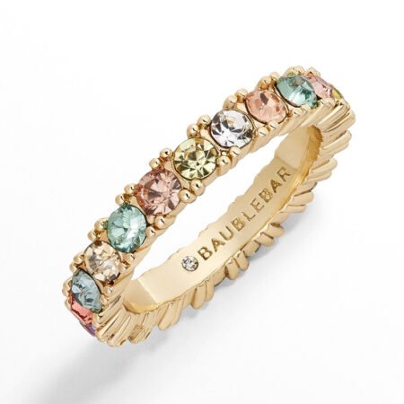 Multicolor stone inlaid ring for girls