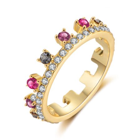 Zirconia crown ring for girls
