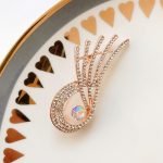 Ornamental brooches with rhinestone