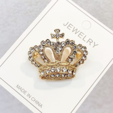 Crown shape brooches-coat pin with rhinestone
