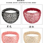 Pearl body spider net wide brimmed Scarf / Headband