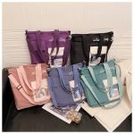 Nylon bag with dual front pocket