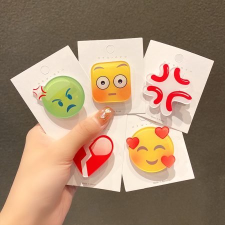 Emoji acrylich hairclip 5 pcs set