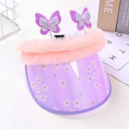 Children's fancy sun cap with Net hood