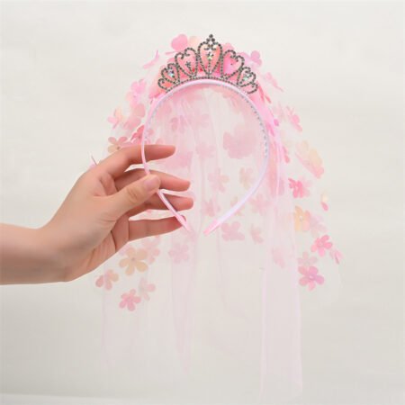 Bridal style crown headband for children