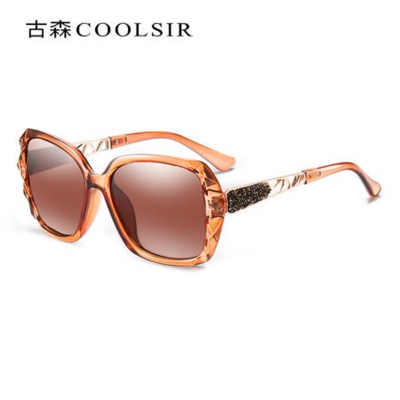 Diamond cutting frame women sunglass