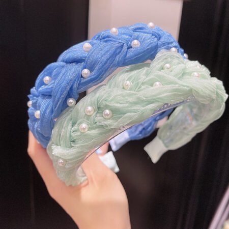 Nail pearl twisted headband