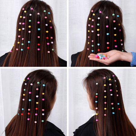 Candy color mixed round small hair clip 40 pcs pack