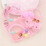 Princess jewelry set in heart shaped box