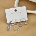 High quality hiphop earrings 2 pair set