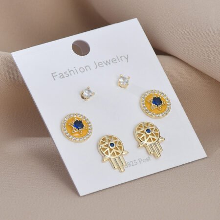 Silver niddle 3pairs highly fashion earrings set
