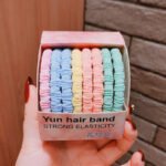Braided rope hair band 8 pcs paper box