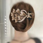 Flower bukeh large duckbill hairclip