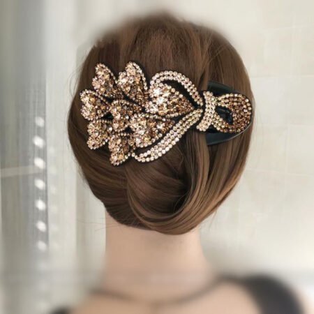 Flower bukeh large duckbill hairclip