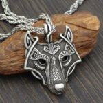 Celtic mulet pendant with twist chain for men
