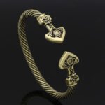 Dual ax head viking man bracelet