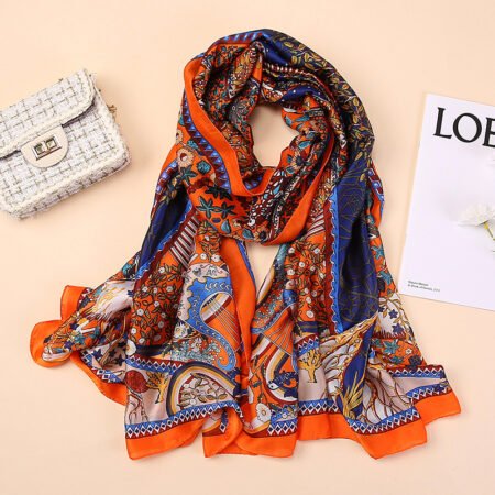 Wild tree silk 90x180cm scarf