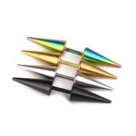 Double cone titanium piercing studs