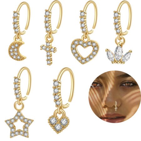 Piercing micro inlaid zircon nosepin