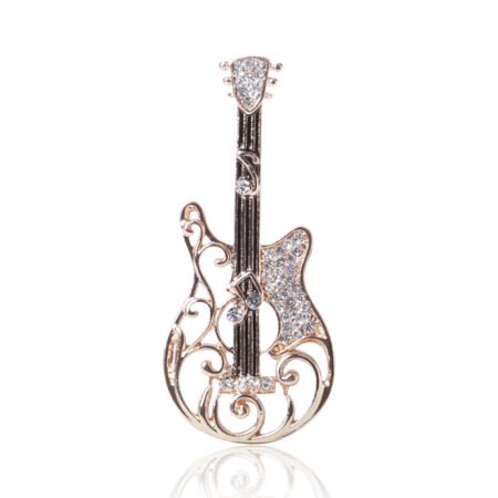 Guiter shaped brooches