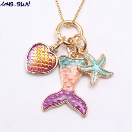 Marmeid tail pendant necklace for toddlar's
