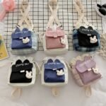 Nylon drawstring bucket mid size bag